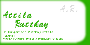 attila ruttkay business card